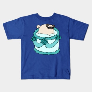 Birthday Cake Pug Kids T-Shirt